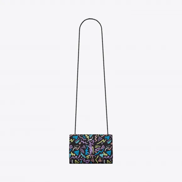 伊夫圣罗兰/Yves Saint laurent KATE 小号图案印花粒面压花真皮包 46939009JTU1083