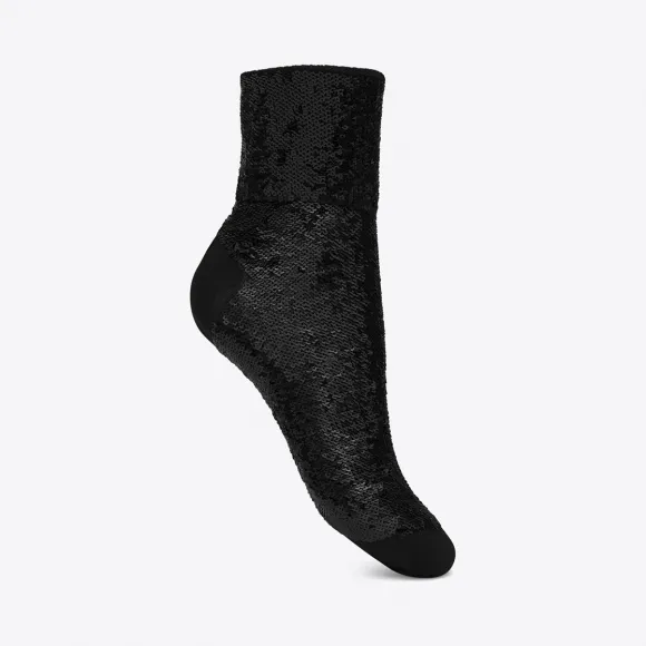 伊夫圣罗兰/Yves Saint laurent 黑色亮片短袜 471109YB2GM1001