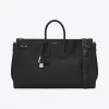 伊夫圣罗兰/Yves Saint laurent 大号黑色粒纹真皮SAC DE JOUR SOUPLE 48H行李袋 48058