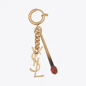 伊夫圣罗兰/Yves Saint laurent 浅青铜色金属YSL标志和匹配钥匙圈 485368J160W0527