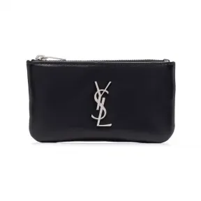 伊夫圣罗兰/Yves Saint laurent 黑色 YSL 金属徽标钥匙包 485632DV70E1000
