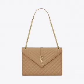 伊夫圣罗兰/Yves Saint laurent ENVELOPPE 大号颗粒纹理压花真皮包 487198BOW912622