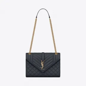 伊夫圣罗兰/Yves Saint laurent ENVELOPE 中号粒面压花真皮包 487206BOW911251