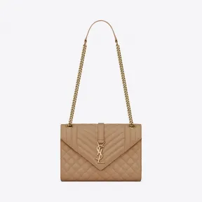 伊夫圣罗兰/Yves Saint laurent ENVELOPPE 中号颗粒纹理压花真皮包 487206BOW912622