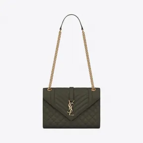伊夫圣罗兰/Yves Saint laurent ENVELOPPE 中号颗粒纹理压花真皮包 487206BOW913244