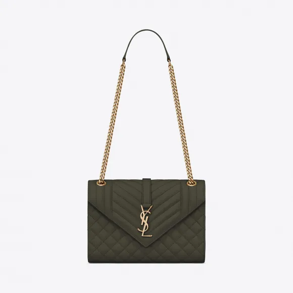 伊夫圣罗兰/Yves Saint laurent ENVELOPPE 中号颗粒纹理压花真皮包 487206BOW913244