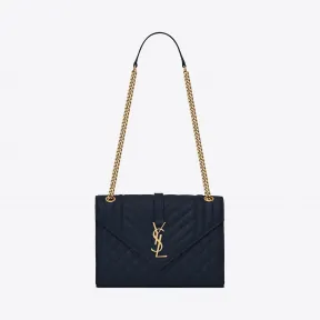 伊夫圣罗兰/Yves Saint laurent ENVELOPPE 中号彩虹色颗粒纹理压花真皮包  487206BOW9141