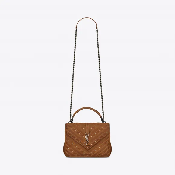 伊夫圣罗兰/Yves Saint laurent College 中号星形装饰复古小羊皮包  4872130SCH42759