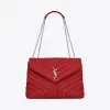 伊夫圣罗兰/Yves Saint laurent 中号loulou monogram红色“y”字形提花真皮链条包 487216D