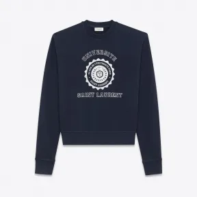 伊夫圣罗兰/Yves Saint laurent Saint Laurent大学运动衫采用海军蓝羊毛制成 490727YB2KM
