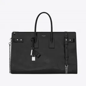 伊夫圣罗兰/Yves Saint laurent SOFT DAY BAG 36黑色moroder皮革行李包 4917140BB