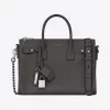 伊夫圣罗兰/Yves Saint laurent Baby DAY BAG SOFT灰色沥青皮革行李袋 491715DTI0E1