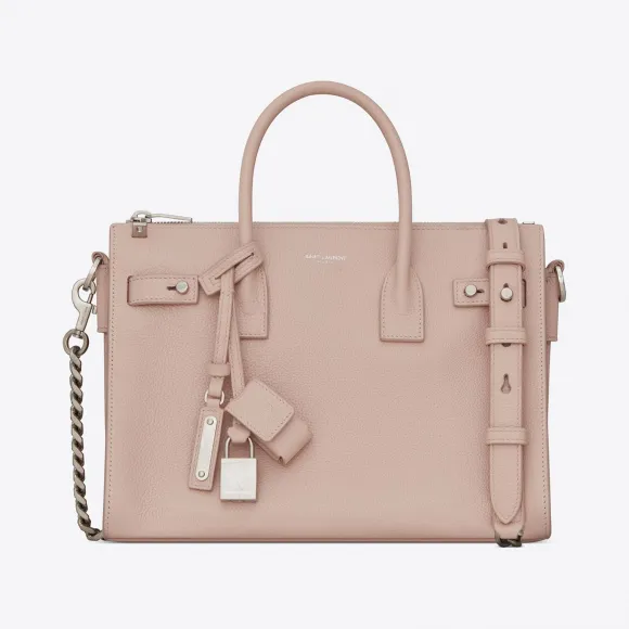 伊夫圣罗兰/Yves Saint laurent Baby DAY BAG SOFT红色粒面皮革行李袋 491715DTI0E6