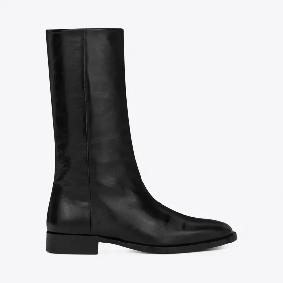 伊夫圣罗兰/Yves Saint laurent MATT 25踝靴采用黑色moroder皮革制成 4928650AR00100