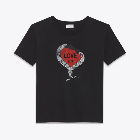 伊夫圣罗兰/Yves Saint laurent 黑色运动衫T恤，LOVE 1971 497236YB2MQ1004