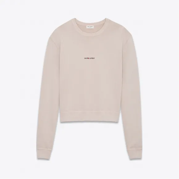 伊夫圣罗兰/Yves Saint laurent 这款运动衫采用SAINT LAURENT方形浅红色磨损外观棉质羊毛制成 498