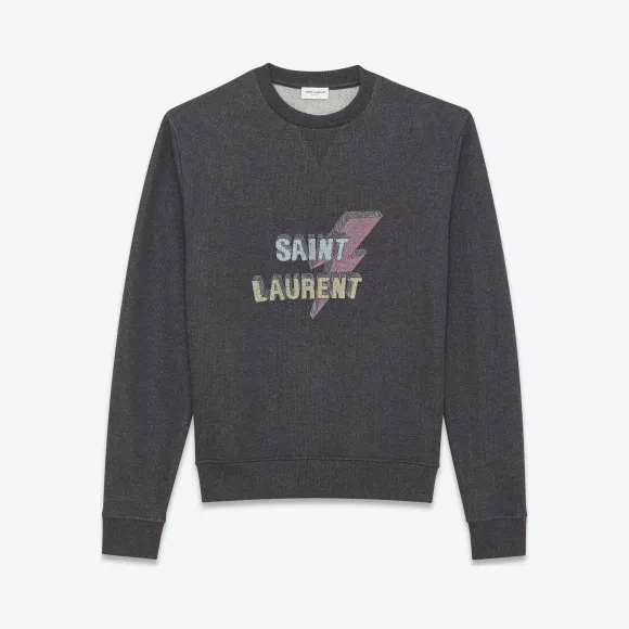 伊夫圣罗兰/Yves Saint laurent 这款印花运动衫采用SAINT LAURENT LIGHT灰色棉质羊毛制成 50