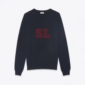 伊夫圣罗兰/Yves Saint laurent 海军蓝和勃艮第羊绒运动衫 503409YA2OX4160