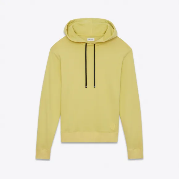 伊夫圣罗兰/Yves Saint laurent 黄色棉质羊毛连帽衫，黑色束带 504361Y2TC27145