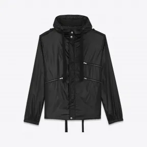 伊夫圣罗兰/Yves Saint laurent 风衣在闪亮的黑色尼龙 504710Y989L1001