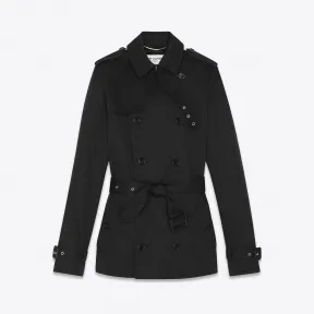 伊夫圣罗兰/Yves Saint laurent 沙色华达呢短款风衣  506652Y039W1000