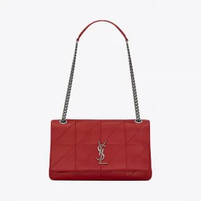 伊夫圣罗兰/Yves Saint laurent JAMIE中号红色拼接真皮包 515821COP646805