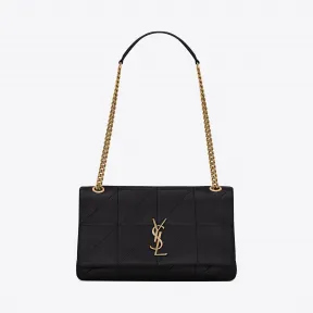 伊夫圣罗兰/Yves Saint laurent JAMIE中号黑色拼接真皮包 515821COP671000