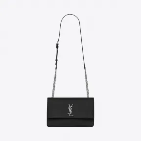 伊夫圣罗兰/Yves Saint laurent Sunset 中号黑色颗粒纹理真皮包 515823DTI0E1000