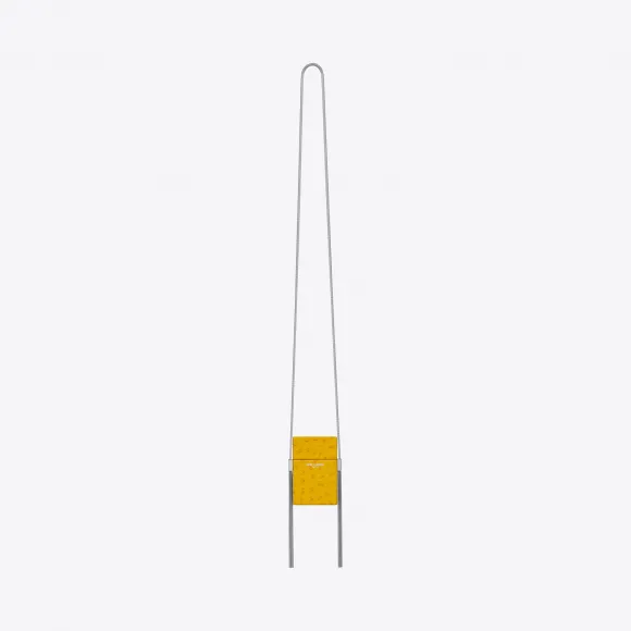 伊夫圣罗兰/Yves Saint laurent SMOKING 含羞草色鸵鸟纹真皮晚装包  5201180W90N7113