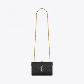 伊夫圣罗兰/Yves Saint laurent Envelope 小号黑色绗缝纹理真皮包 526286BOW911000