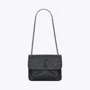 伊夫圣罗兰/Yves Saint laurent NIKI 迷你复古褶皱真皮包 5330370EN041251