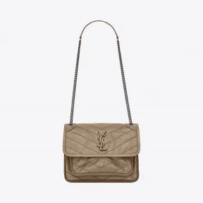 伊夫圣罗兰/Yves Saint laurent 女士 NIKI 迷你复古褶皱真皮包 5330370EN041722