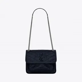 伊夫圣罗兰/Yves Saint laurent Niki 迷你复古褶皱真皮包 5330370EN044150