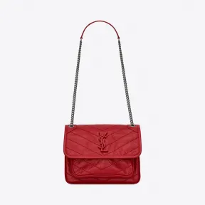 伊夫圣罗兰/Yves Saint laurent NIKI 迷你复古褶皱真皮包 5330370EN046805