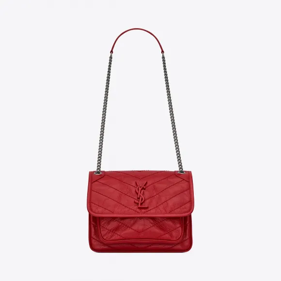 伊夫圣罗兰/Yves Saint laurent NIKI 迷你复古褶皱真皮包 5330370EN046805