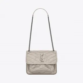 伊夫圣罗兰/Yves Saint laurent NIKI 迷你复古褶皱真皮包 5330370EN049207