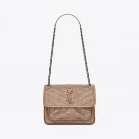 伊夫圣罗兰/Yves Saint laurent Niki 迷你复古褶皱真皮包 5330370EN049943