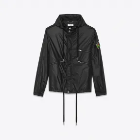 伊夫圣罗兰/Yves Saint laurent 亮黑色尼龙风衣  534602Y989L1001