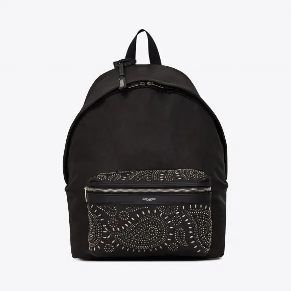 伊夫圣罗兰/Yves Saint laurent Bandana CITY backpack in vintage leathe