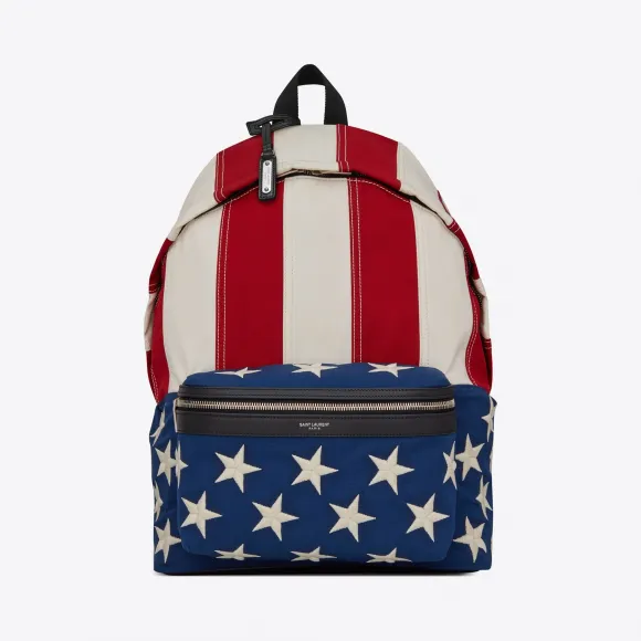 伊夫圣罗兰/Yves Saint laurent CITY canvas backpack with American flag