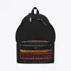 伊夫圣罗兰/Yves Saint laurent CITY canvas backpack with zig-zag embro