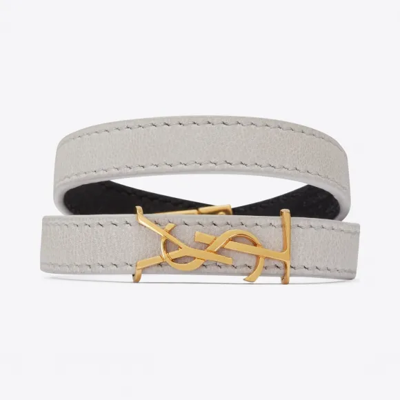 伊夫圣罗兰/Yves Saint laurent OPYUM 复古小羊皮双环手镯 5360730SC0J9207