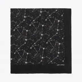 伊夫圣罗兰/Yves Saint laurent 大号星座印花羊毛平纹细布方巾 5557563Y2001078