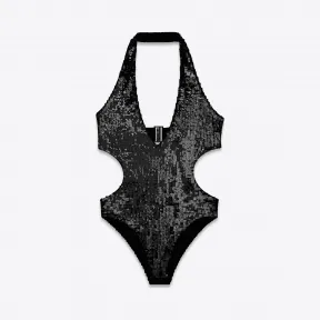 伊夫圣罗兰/Yves Saint laurent 通体亮片刺绣泳衣  558925Y146G1001