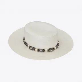 伊夫圣罗兰/Yves Saint laurent 大号清漆面船形草帽  5590663YC059100