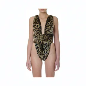 伊夫圣罗兰/Yves Saint laurent 棕色动物粘胶连体衣 569344Y821S9665