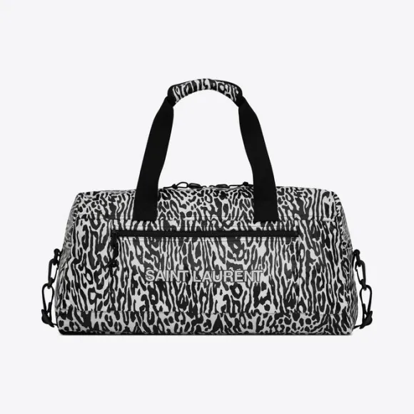 伊夫圣罗兰/Yves Saint laurent nuxx豹纹印花尼龙行李包 58137424E1Z9074