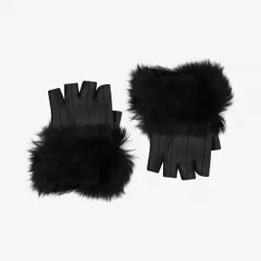 伊夫圣罗兰/Yves Saint laurent 皮革和羊毛皮手套 5840994YA261060