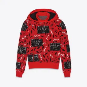 伊夫圣罗兰/Yves Saint laurent 女士 超大号“收音机”提花羊毛连帽衫 585476YAHG26193