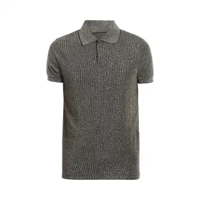 伊夫圣罗兰/Yves Saint laurent 罗纹蕾丝平纹针织提花马球衫 597023YBOD21314